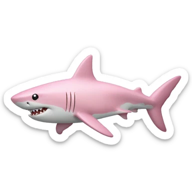 Light pink shark sticker