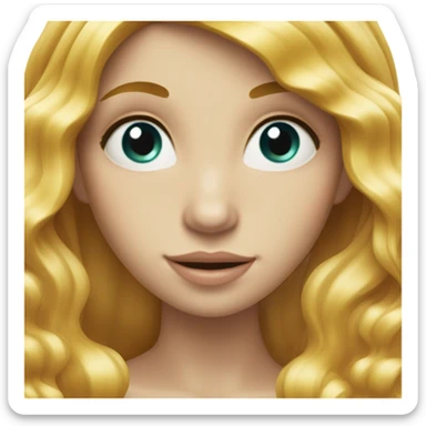 Pretty detailed mermaid with red tail and blonde hair realistic  sticker