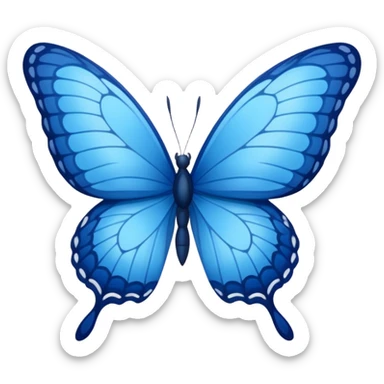 Bisa buat emote kupu-kupu versi warna biru ga? Tolong buatin dong..( 🦋) yang ini, versi birunya  sticker