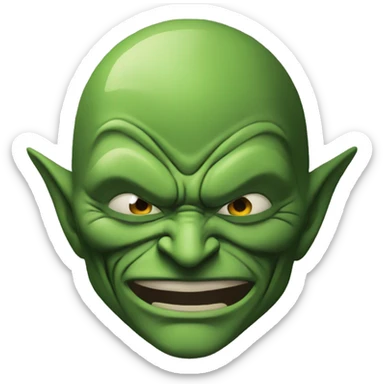 Green goblin mask whispering sticker