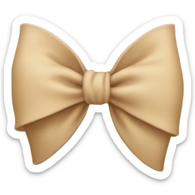 sandy beige bow sticker