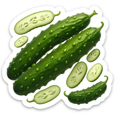 Hallucinogenic pickle sticker
