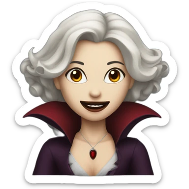 Women vampire sticker