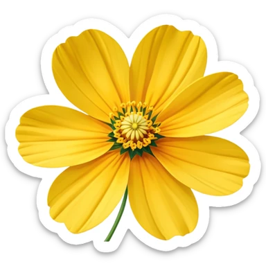 yellow cosmos flower sticker