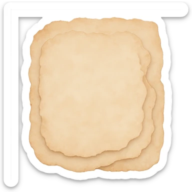 abstract vintage paper edge with layered effect, soft hand-painted texture, transparent background, no face, no hands, no legs, no characters sticker