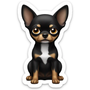 Black chihuahya sticker