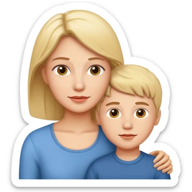 mom and son sticker