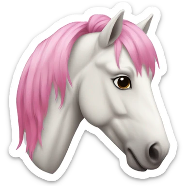 Horse with pink hair  sticker
