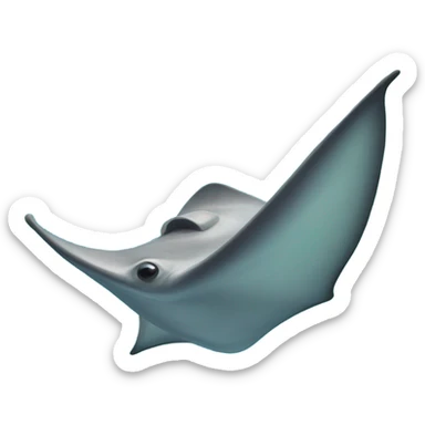 stingray swimming up sticker