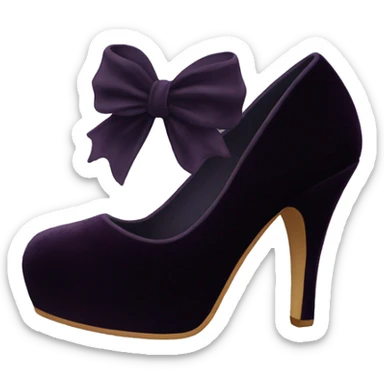Dark velvet heels sticker