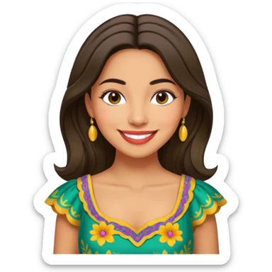 tạo cho tôi nhân vật mirabel trong encanto sticker