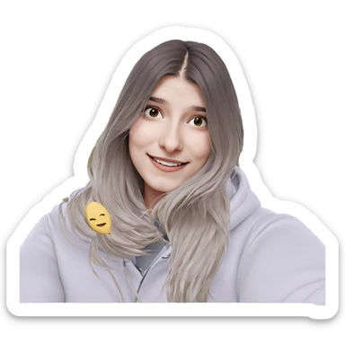 smiling girl enjoying nature sticker