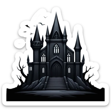 Badass dark gothic edgy scenery  sticker