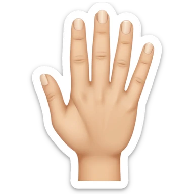 Hand with ring finger down and thumb together sticker
