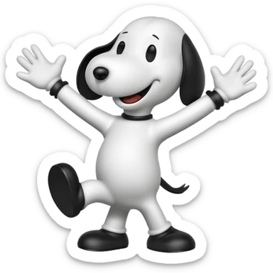 Snoopy dancing sticker