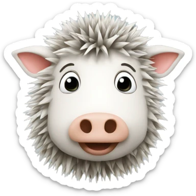 igel und kuh als freunde sticker