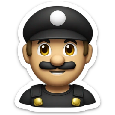 Mario en noir sticker