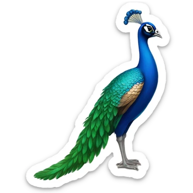 peacock feather with Krishna  sticker