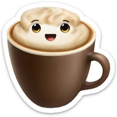 Mocha in a coffee cup sticker