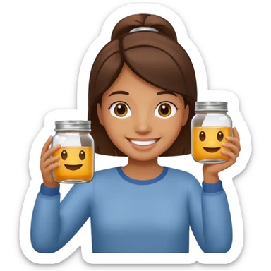 People Holding Jar sticker