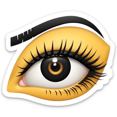 false eyelashes anime eye sticker