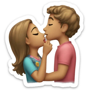 kisses from the girl sticker