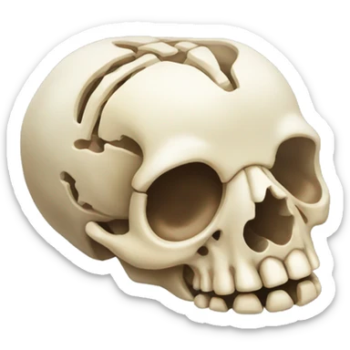 full skeleton dead of a guinea pig  sticker