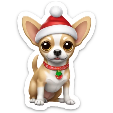 Filipina Christmas Chihuahua  sticker