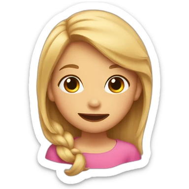 young girl sticking out her tongue sticker