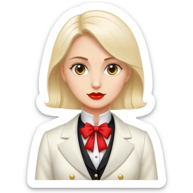 woman polish tailcoat politician sticker