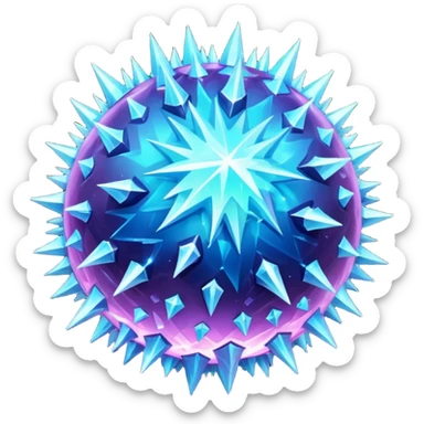 Crystal Planet – surface covered in glowing crystals sticker