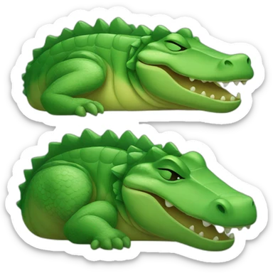 sleeping alligator sticker