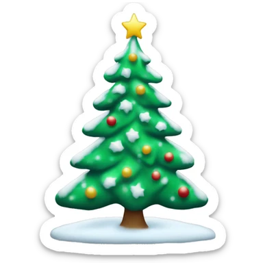 White christmas tree sticker