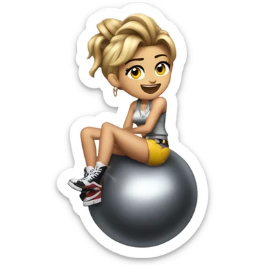 miley cyrus on a wrecking ball sticker