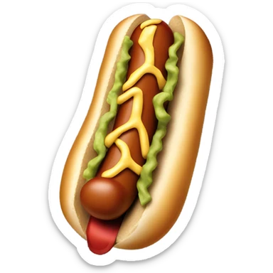 sad hot dog with legs sticker