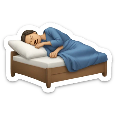 snoring woman. sticker