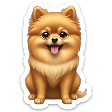 Gold Pomeranian sticker