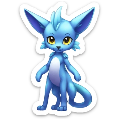 Shiny Anthro Sona Fakemon Nebula Full Body sticker