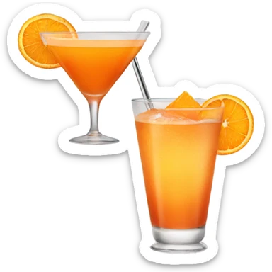 Orange cocktail sticker