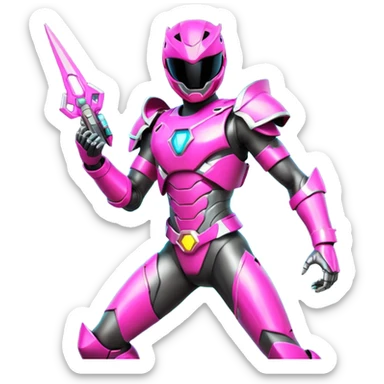 cyberpunk power ranger sticker
