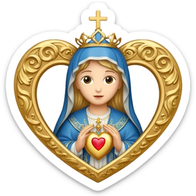 Catholic mary heart sticker
