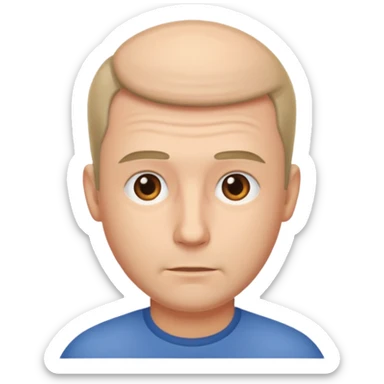 a man with thinning hair sticker