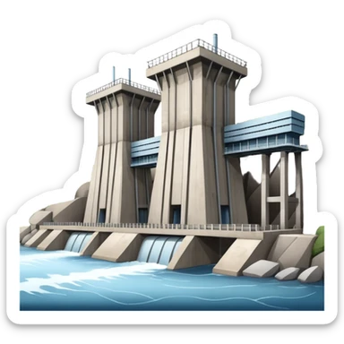 hydroelectric power station sticker