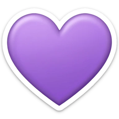paper with emptu Hand drawn purple heart contour  with pencil sticker