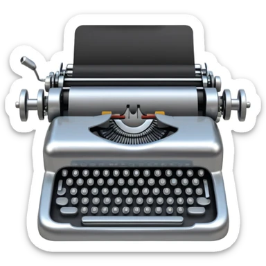 robot typewriter emoji sticker