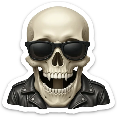 Skull but Cool sticker