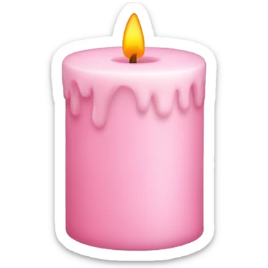 light pink candle sticker
