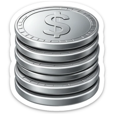 a stack of three coinsa stack of three coins sticker