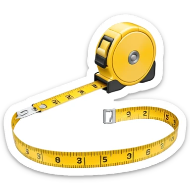  rolled out measure tape sticker