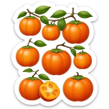 Persimmon and sunshine sticker